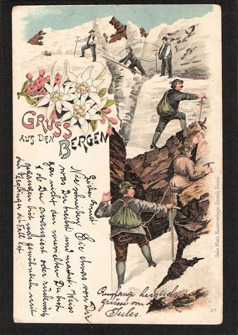 Litho Gruss Aus Den Bergen Gelaufen 1899 Kaufen Auf Ricardo