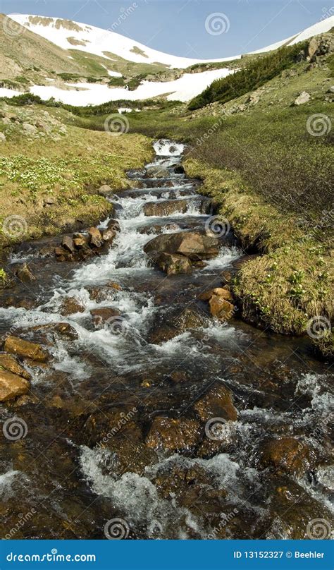 Alpine Stream Stock Image Image Of Running Field Glacier 13152327