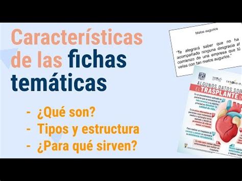 Caracter Sticas De Las Fichas Tem Ticas Espa Ol Para Secundaria