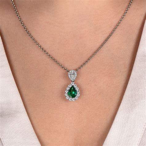 Emerald And Diamond Pendant Wixon Jewelers