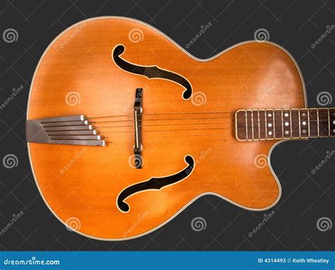 Vieux Fuselage De Guitare De Jazz D Archtop Image Stock Image Du Trou