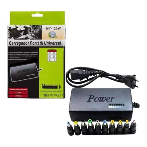 Fonte Universal Notebook Adaptador Carregador 12 24v 120w Escorrega O