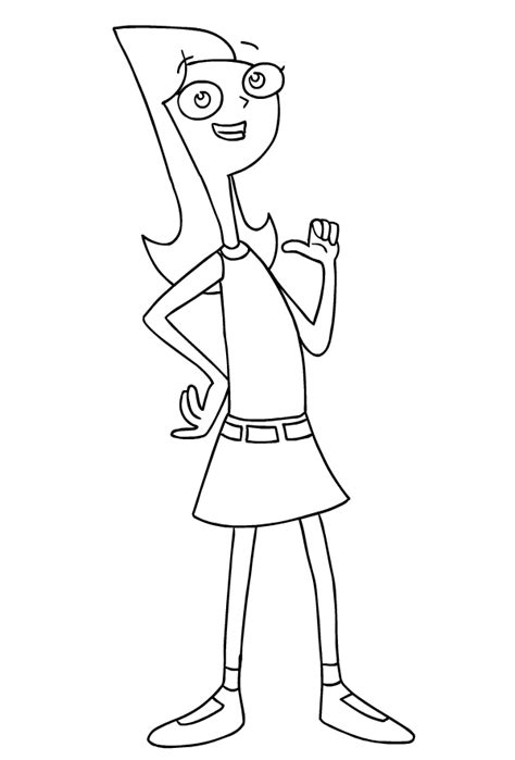 Desenhos De Candace Flynn De Phineas E Ferb Para Colorir