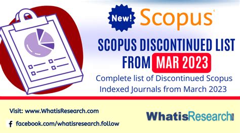 Scopus Discontinued Journals March 2023 List Whatisresearch