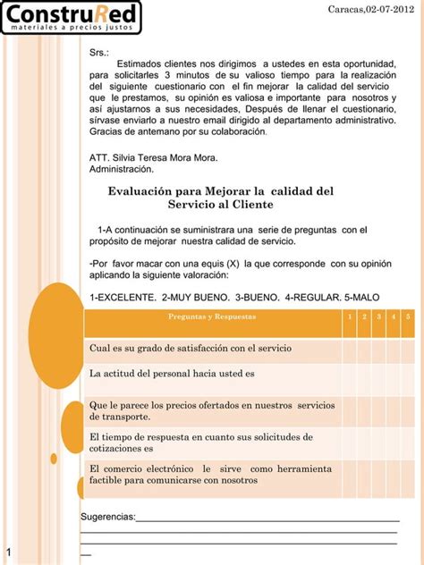 Encuesta Servicio Al Cliente PDF