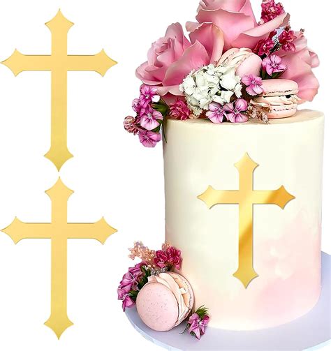 Betessin Stk Kuchendeko Kreuz Cake Topper Kommunion Spitz Stil Acryl