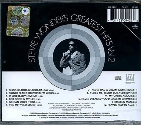 Stevie Wonder Greatest Hits Vol Env O Gratis