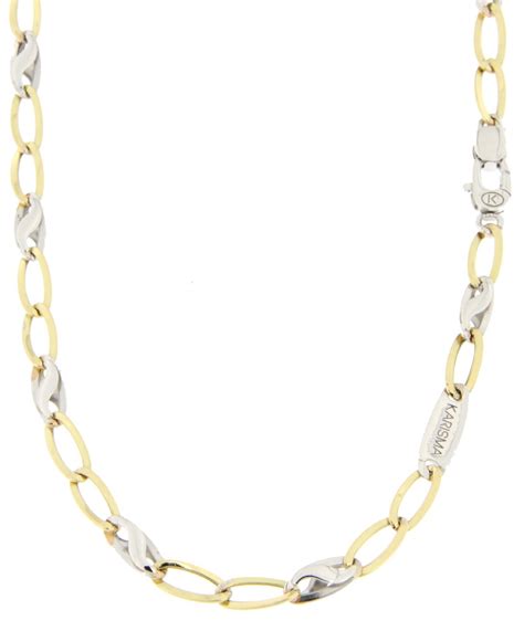 Collana Uomo Oro Giallo Bianco GL100364 GioielleriaLucchese It