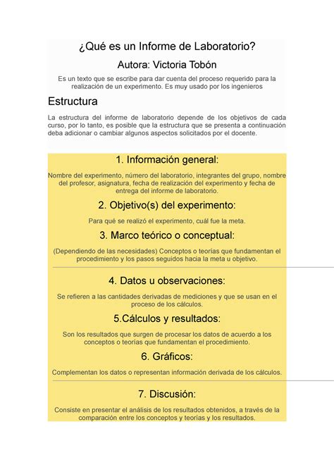 Total 52 Imagen Modelo De Informe De Laboratorio Abzlocalmx