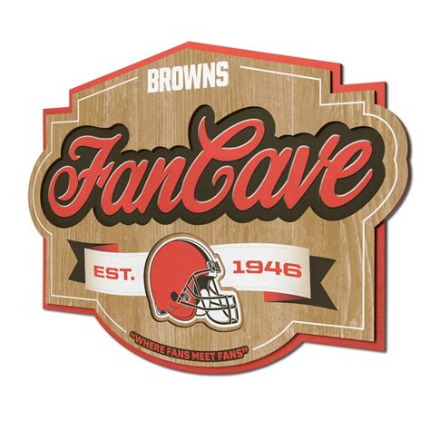 Officially Licensed Nfl Cleveland Browns Fan Cave Sign Hsn