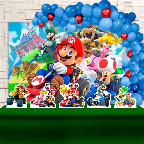 Kit De Decoraci N Para Fiestas Infantiles Mario Kart M Mercadolibre