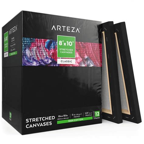 Classic Stretched Canvas Black 8 X 10 Pack Of 12 —