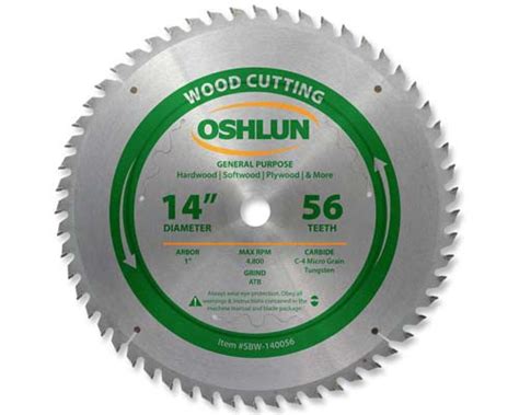 Wood Cutting Saw Blades 14 X 1 X 56t 0 142 Kerf Atb Grind