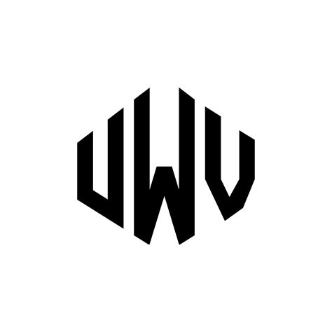 diseño de logotipo de letra uwv con forma de polígono. diseño de ...