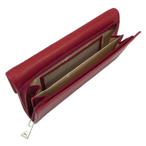 Portefeuille Compagnon En Cuir KATANA Rouge Planetebag