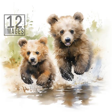 Bear Cubs Clipart Bear Clipart Digital Download Clipart Cute Bundle ...