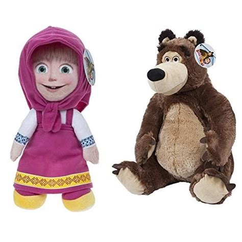 Bebeboutik MACHA ET L OURS Pack 2 Personnages Peluche Mashaassis