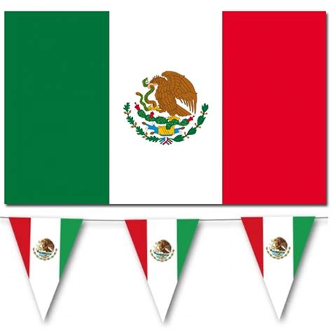 Landen Vlaggen Versiering Set Mexico Vlag X Cm En