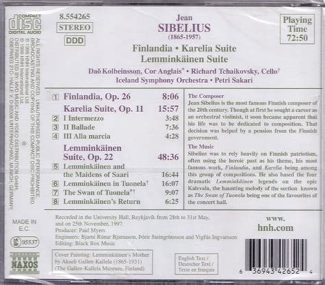 Finlandia Karelia Suite Lemminkäinen Suite Jean Sibelius Iceland