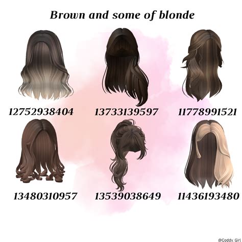 Aesthetic Brown Hair Combos For Bloxburg Roblox Pt 1 Artofit