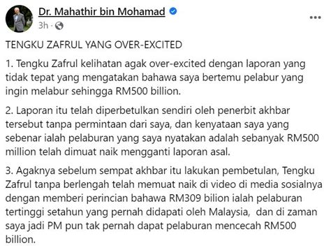 Tengku Zafrul On Twitter Tun Laporan Sinar Harian Keluar Sabtu 8