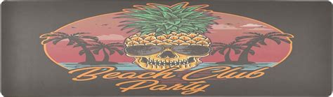 FREEAMG Beach Club Party Pot Holders Durability Trivets For Hot Pots And Pans Waterproof Skull