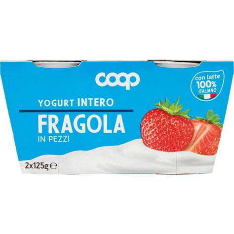 Yogurt Intero Alla Fragola COOP 2 X 125 G Coop Shop