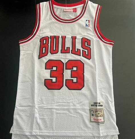 Camiseta Nba Chicago Bulls Retro Blanca Scottie Pippen Importada