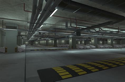 3D model Indoor Parking Lot VR / AR / low-poly | CGTrader