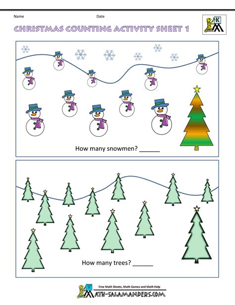 Christmas Maths Worksheets