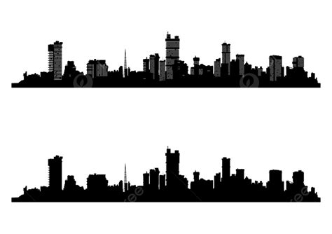 City Silhouette Cityscape Vector Art Png Modern Cityscape Building