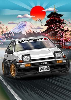 Toyota Trueno AE86 Poster By Navin Guyvit Displate