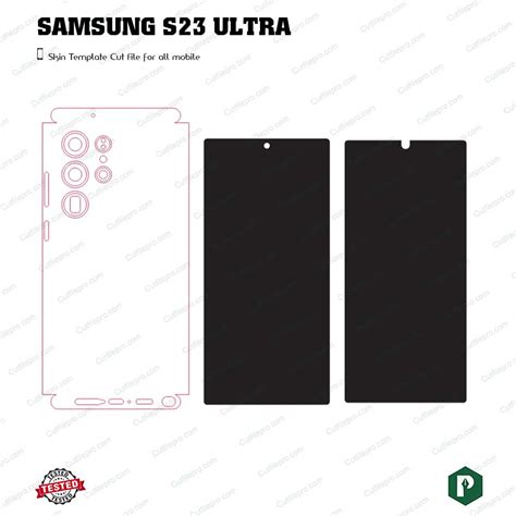 Samsung Galaxy S23 Ultra Cut File Template Vector