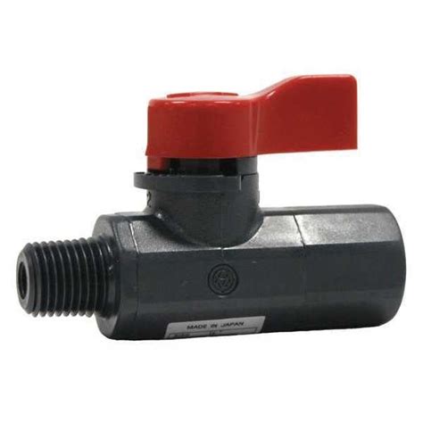 Asahi 1 4 MNPT X FNPT PVC Ball Valve 2 Way 1080002 Zoro