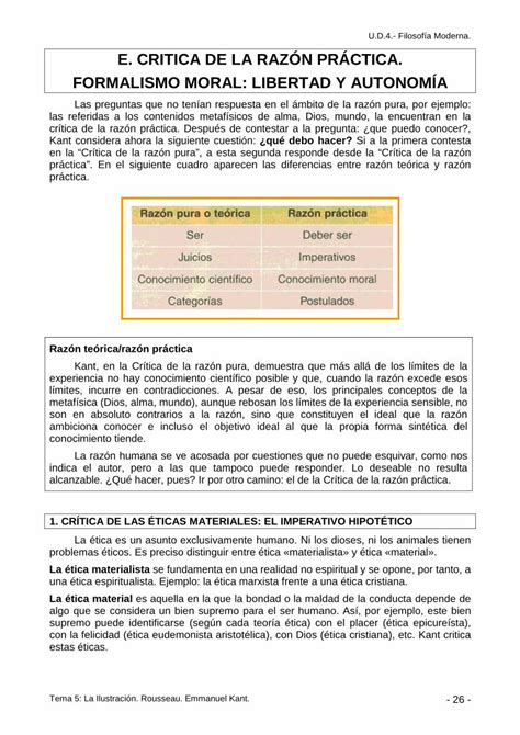 PDF U D 4 Filosofía Moderna E CRITICA DE LA RAZÓN PDF fileU D 4