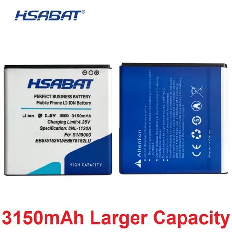 Hsabat 3150mah Eb575152vu Battery For Samsung Galaxy S1 I9000 I9003 I9001 I779 I589 I919 I919u