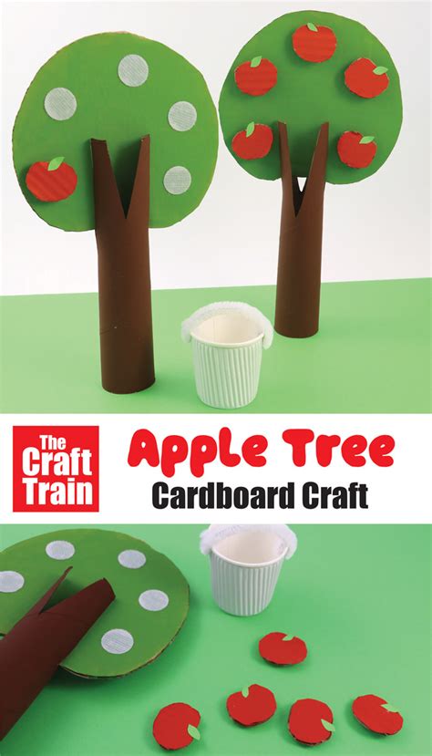 Cardboard apple tree craft - The Craft Train