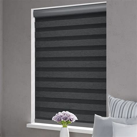 Winstar Dimout Charcoal Zebra Roller Blind Winstar Blinds