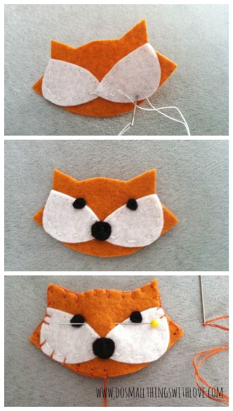 Felt Fox Brooch - Sugar Bee Crafts