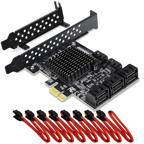 Rivo PCIe SATA Card 8 Port 6Gbps SATA 3 0 PCIe Card Support 8 SATA 3 0