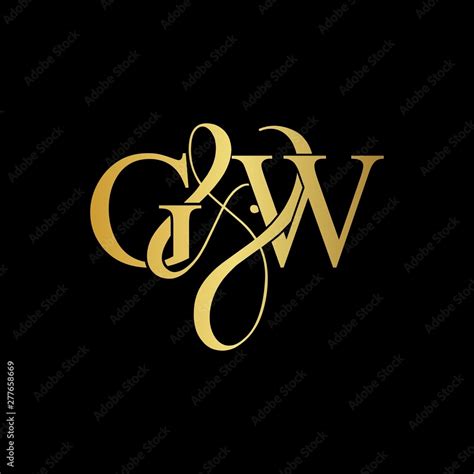 G & W / GW logo initial vector mark. Initial letter G and W GW logo ...