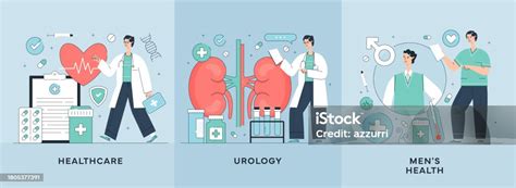 Healthcare Urology Mens Health Illustrations Stock Illustration