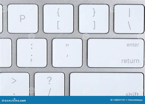 Modern Computer Keyboard With White Buttons Stock Image Image Of