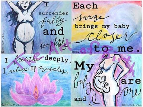 A Page Of FOUR Beautiful PRINTABLE Birth Affirmation Cards For Only