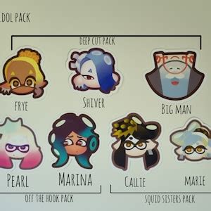 Splatoon Inspired Fan-art Badge Stickers HOLOGRAPHIC idols, Shops - Etsy