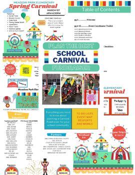 carnival planning bundle  pto templates tpt