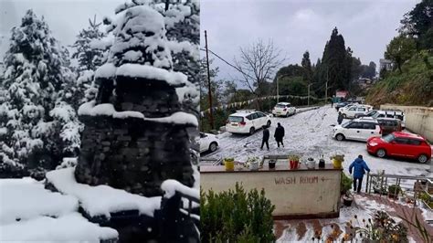 Snowfall Hits North Sikkim Triggers Severe Cold Wave Sikkim