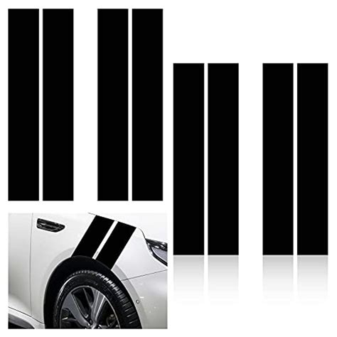 Racing Stripes 8 Pieces Car Stripe Decals Black Car Stripes Racing ...