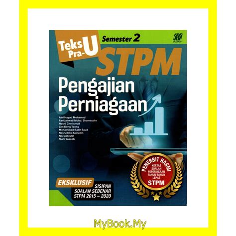 Baru Myb Buku Teks Pra U Stpm Semester Pengajian Perniagaan