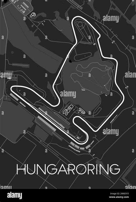 Hungaroring Track Map for Poster Wall Art Stock Vector Image & Art - Alamy